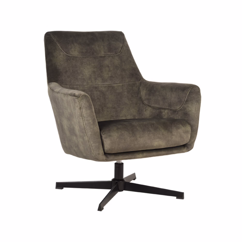 LABEL51 Fauteuil Toby - Hunter - Velours - One Size