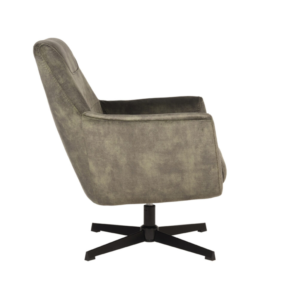 LABEL51 Fauteuil Toby - Hunter - Velours - One Size