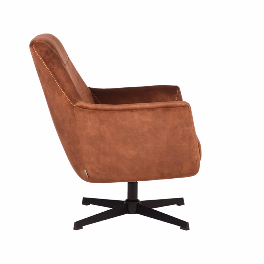 LABEL51 Fauteuil Toby - Rust - Velours - One Size