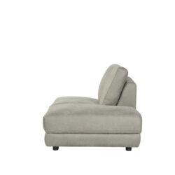 LABEL51 Bank Tivoli - Taupe - Micro Suede - Ottomane Rechts Voorstaand