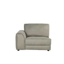 LABEL51 Bank Tivoli - Taupe - Micro Suede - 1,5-Zits Arm Links Voorstaand