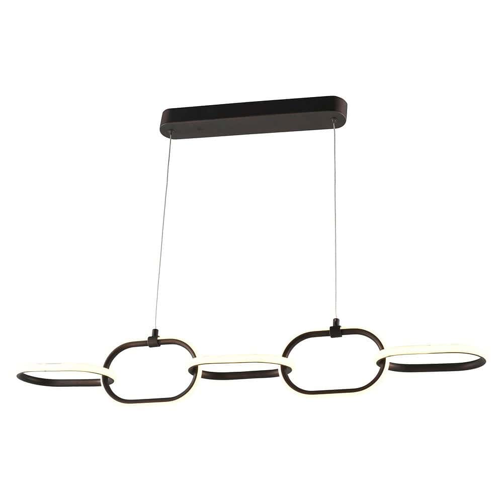 Moderne ontwerp hanglamp met LED-verlichting, ideaal voor eigentijdse interieurdecoratie en sfeervolle verlichting in woon- of eetkamers.