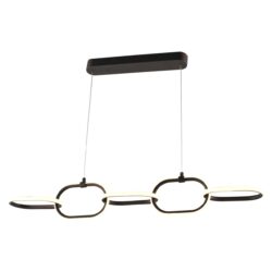 Moderne ontwerp hanglamp met LED-verlichting, ideaal voor eigentijdse interieurdecoratie en sfeervolle verlichting in woon- of eetkamers.