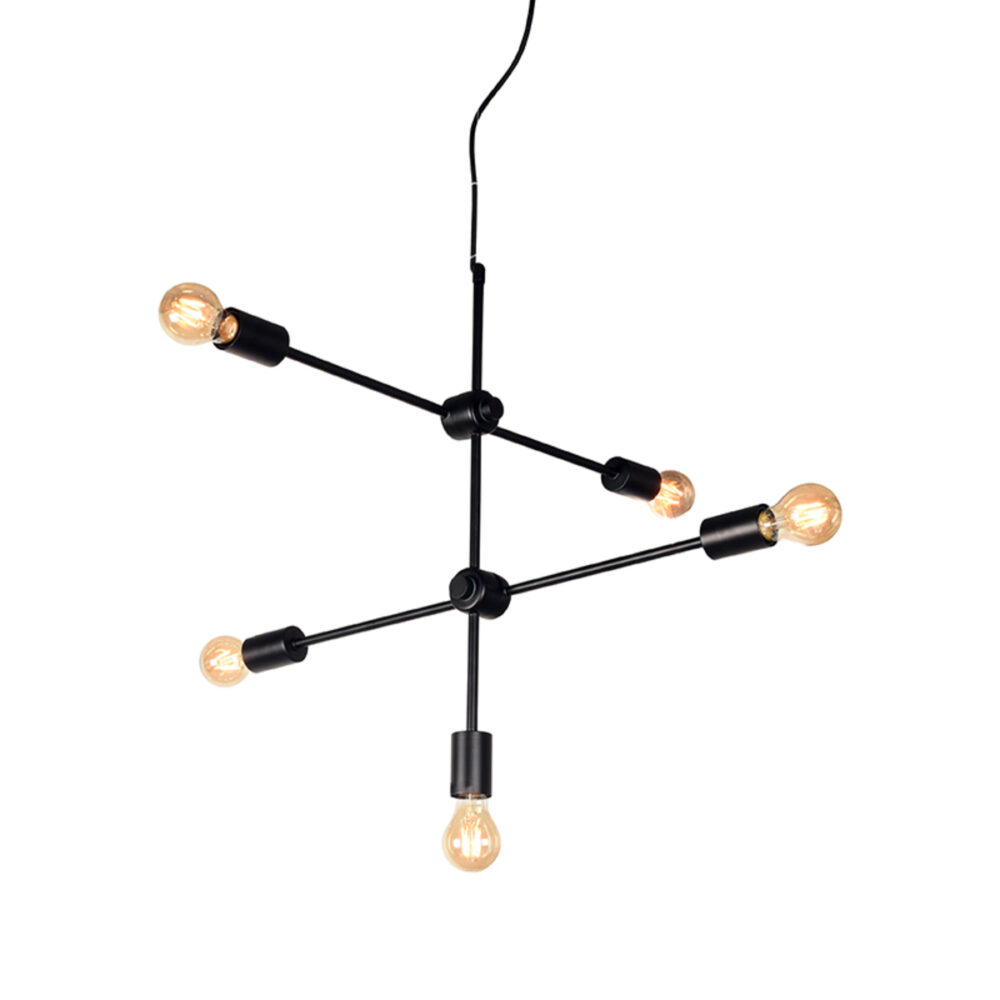 LABEL51 Hanglamp Stilo - Zwart - Metaal - Hanglamp
