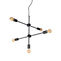 LABEL51 Hanglamp Stilo - Zwart - Metaal - Hanglamp