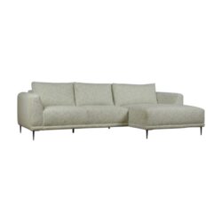 Ecksofa Nelly Stoff weich mit Longchair lose Kissen wildeboer Metallbein
