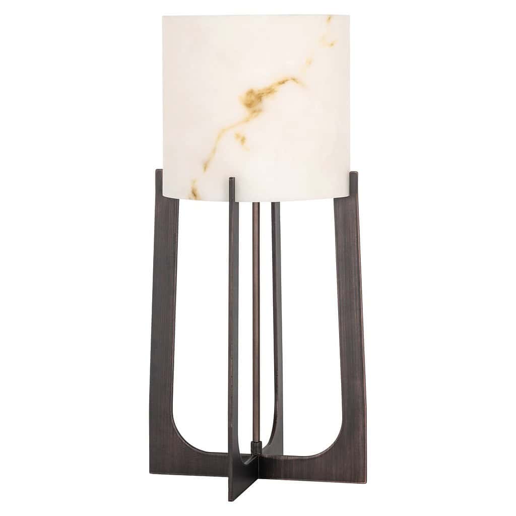 Elegante houten vloerlamp met marmeren kap, modern design, natuurlijke materialen, sfeervolle verlichting voor woonkamer of kantoor. Perfect voor stijlvolle interieurs en een warme ambiance.