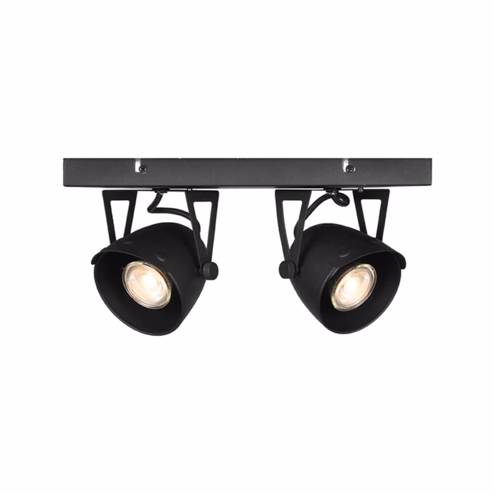 LABEL51 Spot Cap led - Zwart - Metaal - 2-Lichts