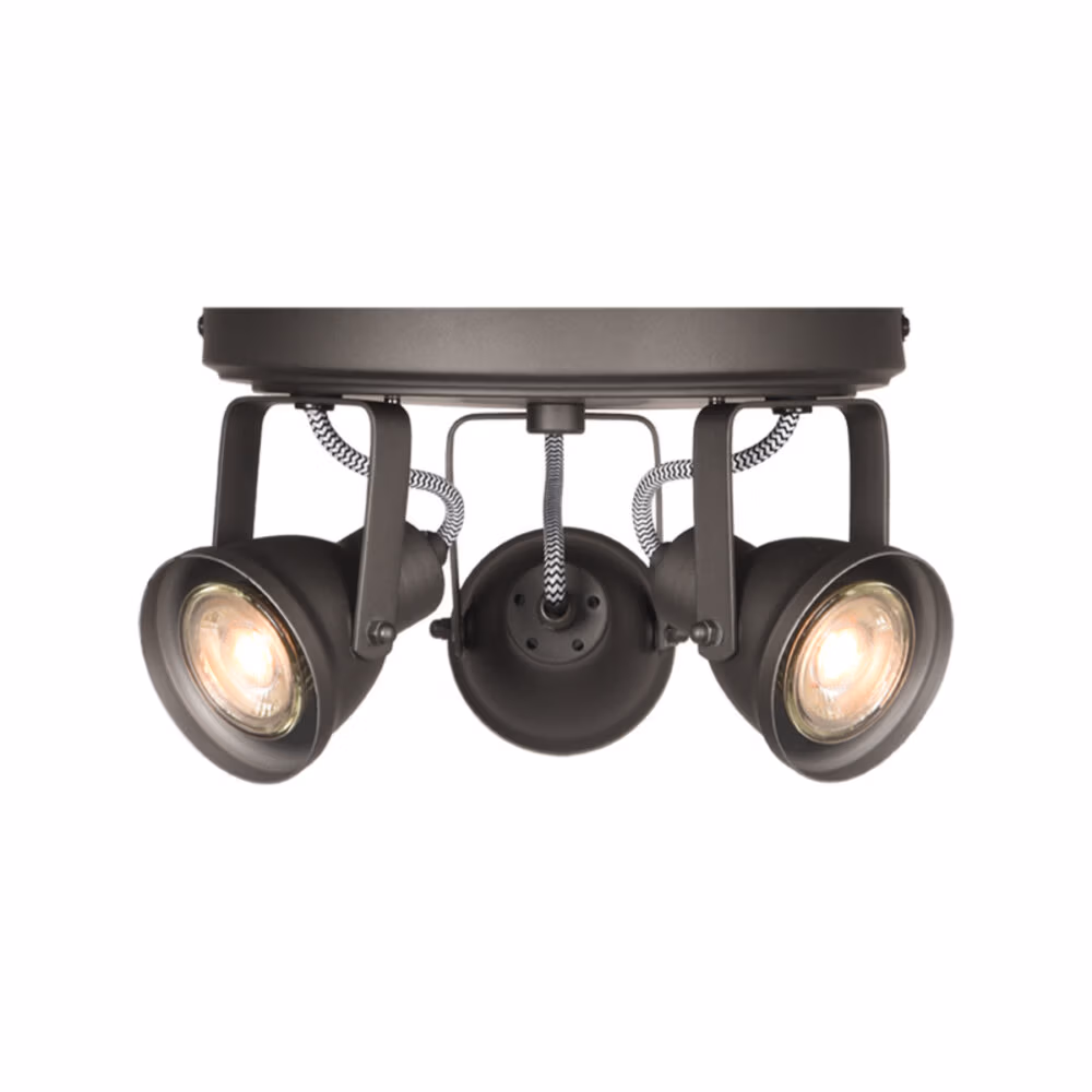 LABEL51 Spot Max led - Burned Steel - Metaal - 3-Lichts