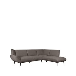 Hoogwaardige moderne hoekbank in taupe stof, design meubel voor woonkamer, comfort en stijl, exclusieve Mokana Meubelen collectie.