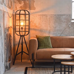 LABEL51 Vloerlamp Twine - Zwart - Metaal