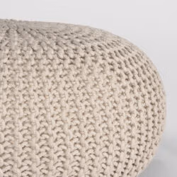 LABEL51 Poef Knitted - Naturel - Katoen - L