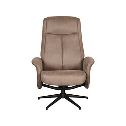 Luxueuze stoffen bureau- of luie stoel met ergonomisch ontwerp, schuine rugleuning en draaibare basis, perfect voor thuis of kantoor, in een stijlvolle beige kleur.