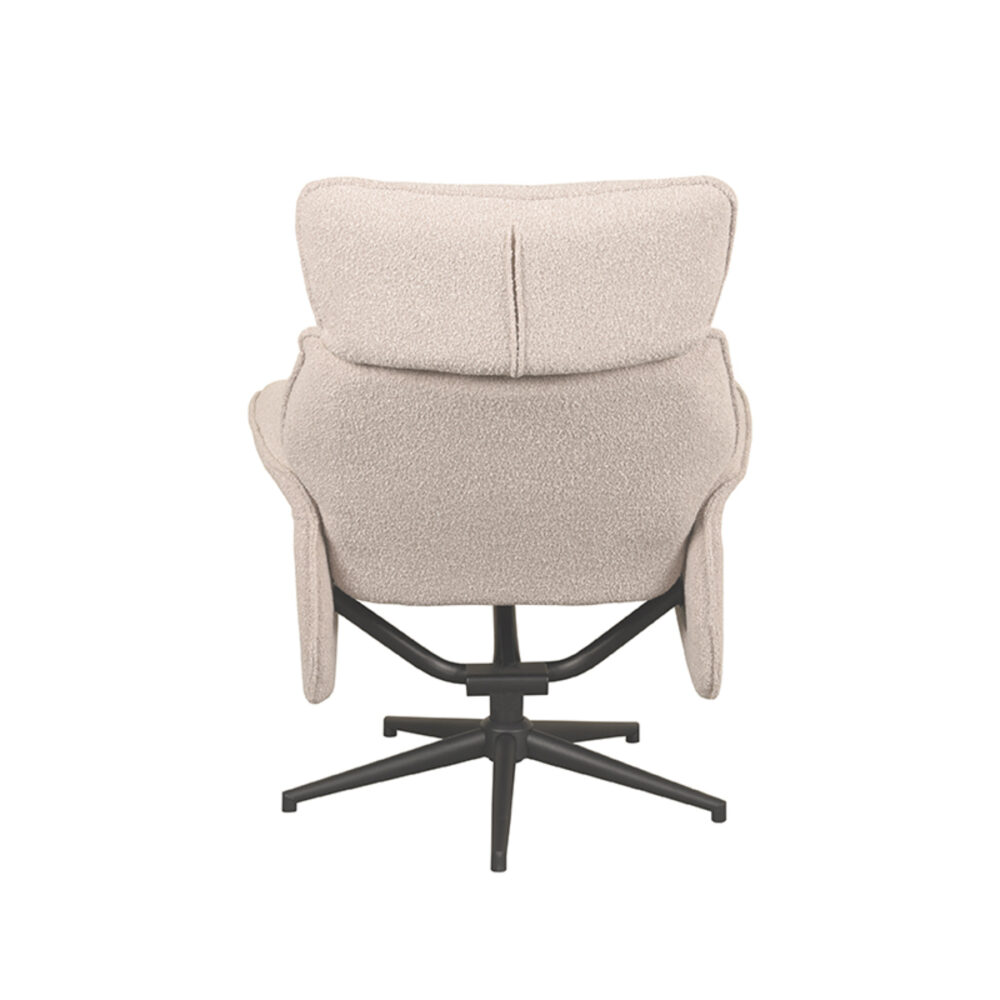 LABEL51 Fauteuil Verdal - Naturel - Boucle - Excl. Hocker