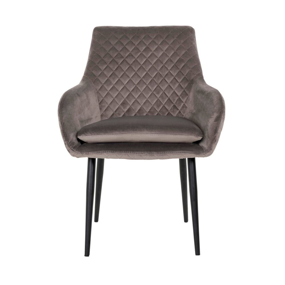 Eetkamerstoel Chrissy stone velvet (Set of 2)