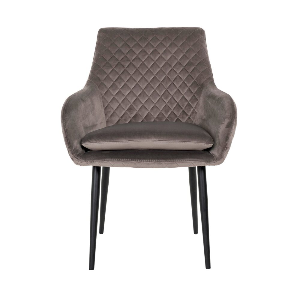 Eetkamerstoel Chrissy stone velvet (Set of 2)