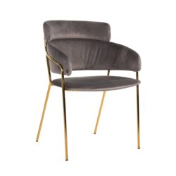 Eetkamerstoel Angelica stone velvet fire retardant