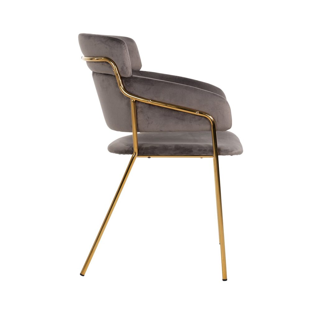 Eetkamerstoel Angelica stone velvet fire retardant