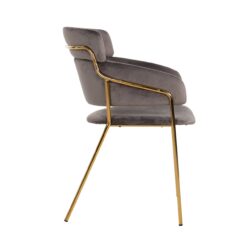 Eetkamerstoel Angelica stone velvet fire retardant