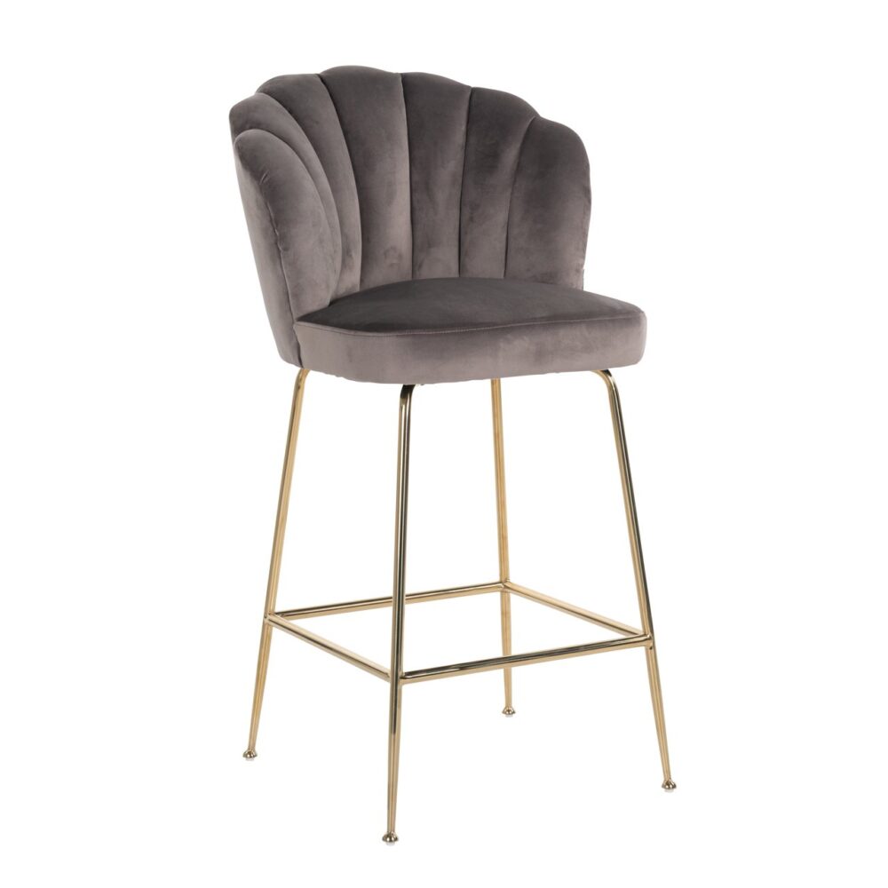 Barstoel Pippa stone velvet