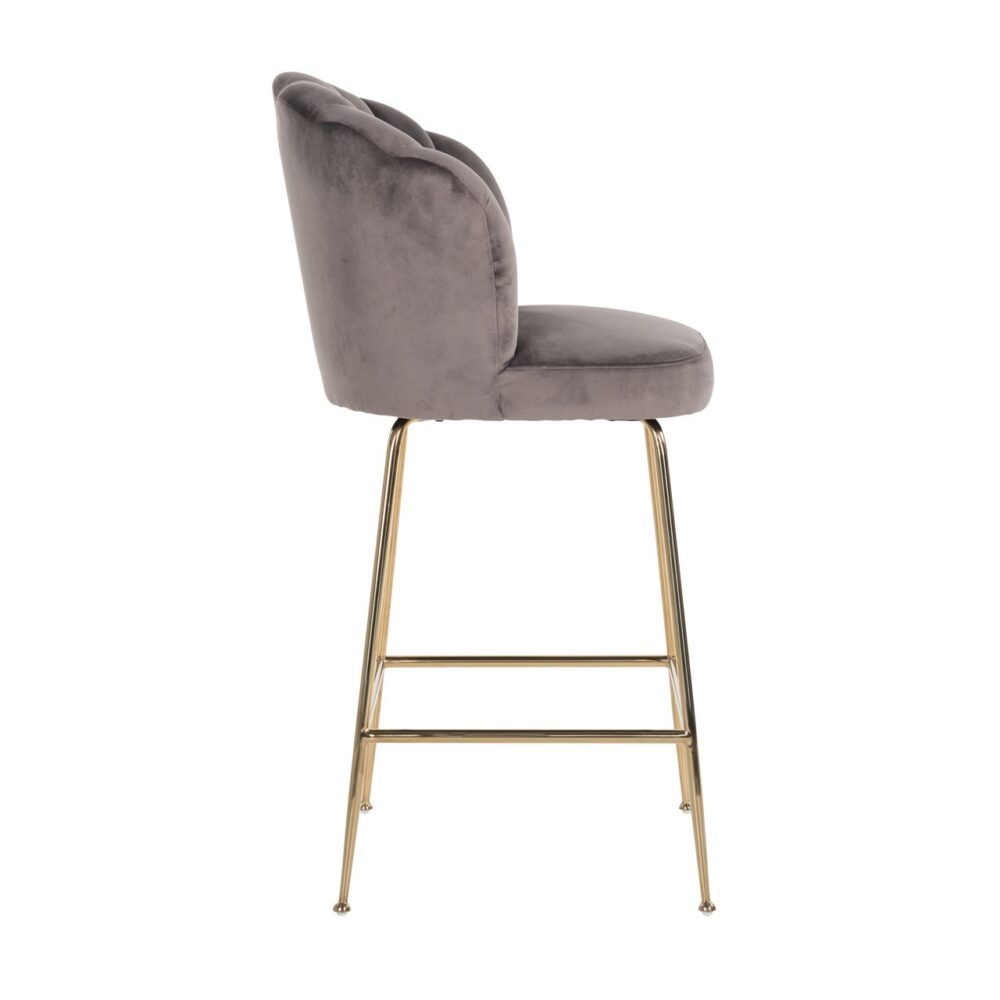 Barstoel Pippa stone velvet
