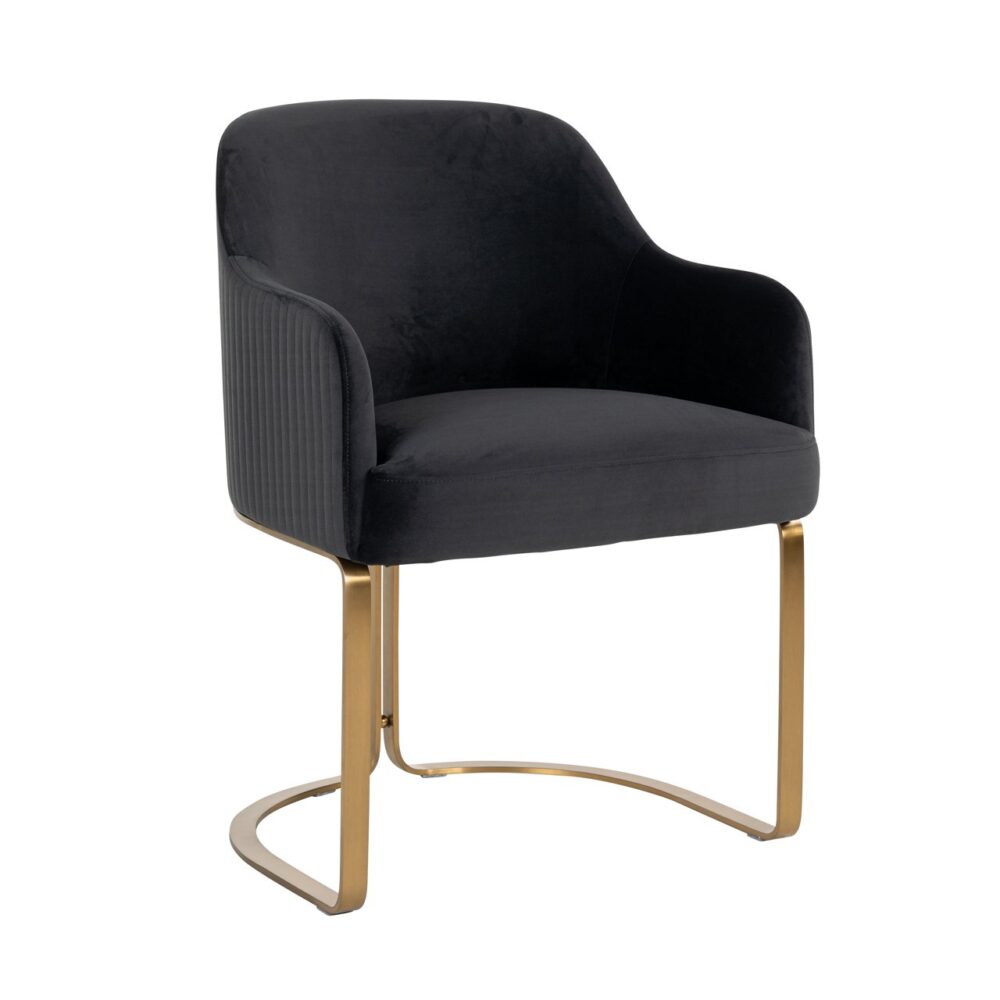 Eetkamerstoel Hadley quartz anthracite fire retardant