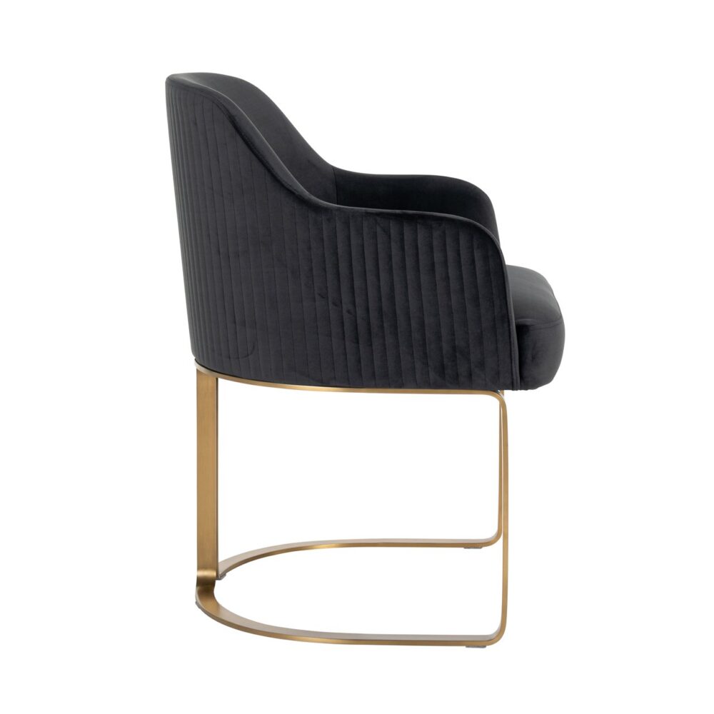 Eetkamerstoel Hadley quartz anthracite fire retardant