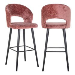 Barstoel Savoy rose chenille