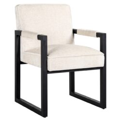 Eetkamerstoel Beck white chenille