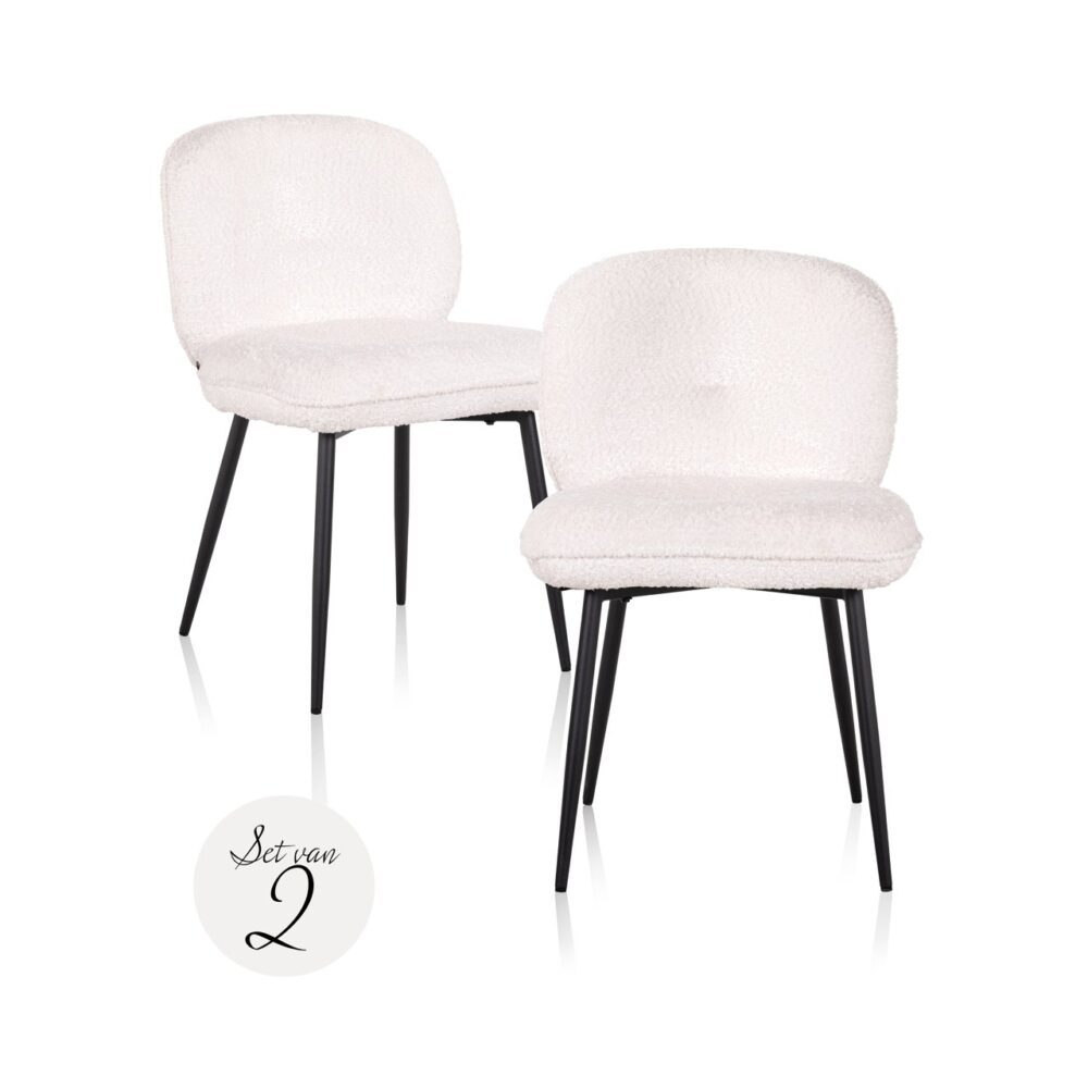 Eetkamerstoel Kiki sheep white (Set of 2)