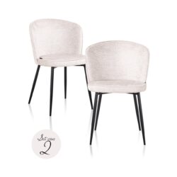 Eetkamerstoel Sandy cream fusion (Set of 2)