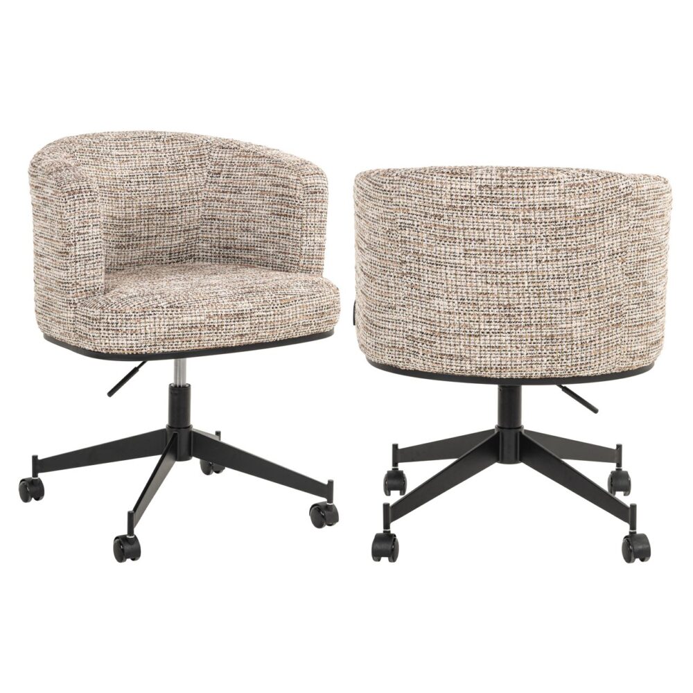 Draaistoel  Rochenne met wielen trendy nature (Be Trendy 01 Nature)