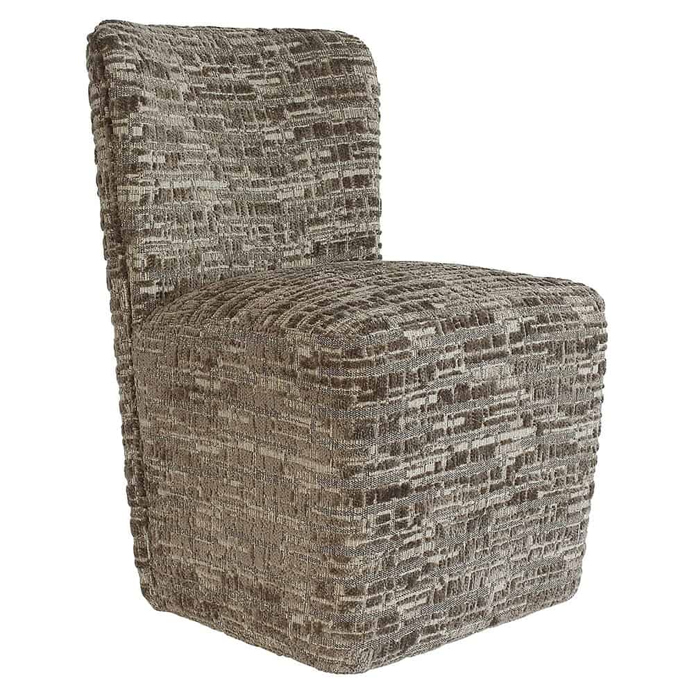 Stoel Lorain met wieltjes greige dalia (Dalia 45 Greige)