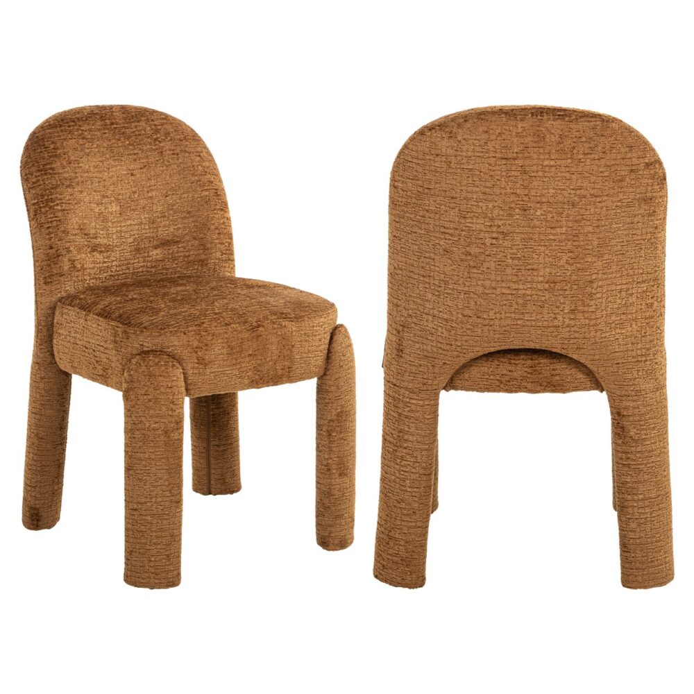 Eetkamerstoel Brandi cognac fusion (set van 2) (Fusion cognac 28)