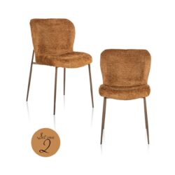 Stoel Odarby cognac fusion (set van 2) (Fusion cognac 28)