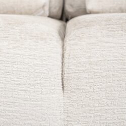 Bank Lund cream fusion 3-seater + ottoman right