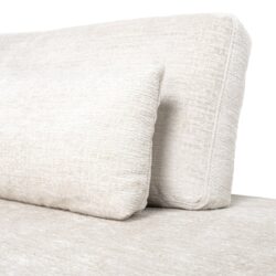 Bank Lund cream fusion 3-seater + ottoman right