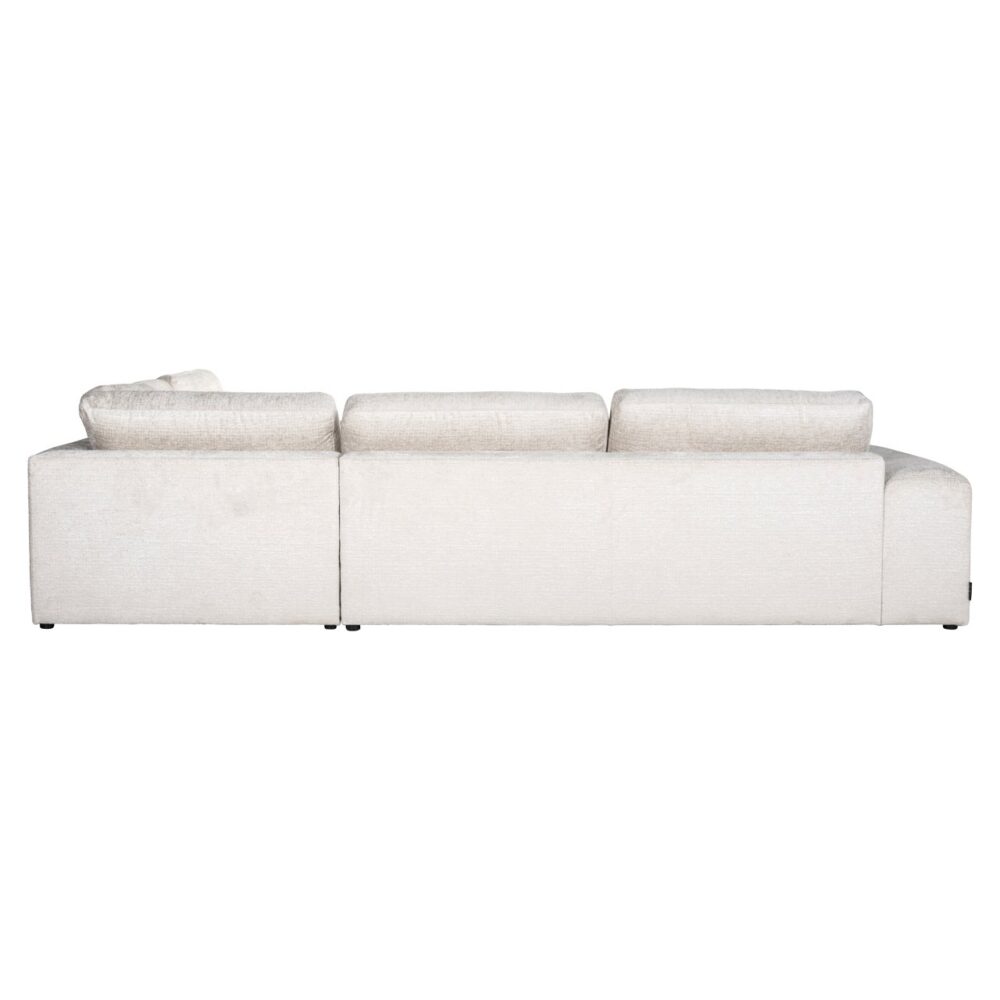 Bank Lund cream fusion 3-seater + ottoman right