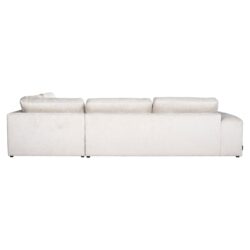 Bank Lund cream fusion 3-seater + ottoman right