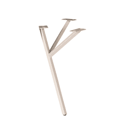 Möbelsockel aus Holz für Esstisch oder Schreibtisch, robust und designfreundlich, matt gebürstetes Finish.