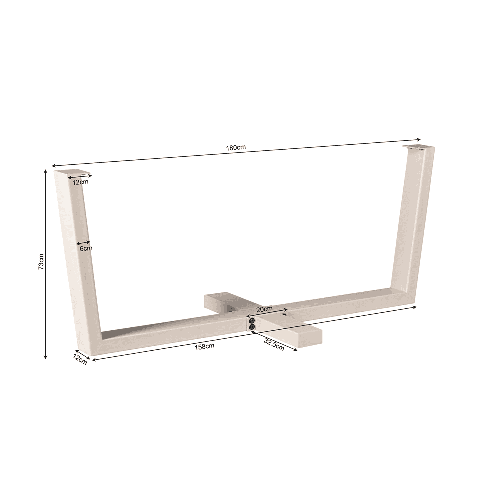 - Eleganter Holztischsockel mit klaren Linien und Abmessungen, perfekt für individuelle Tische und Designs.