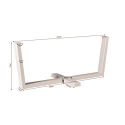 - Eleganter Holztischsockel mit klaren Linien und Abmessungen, perfekt für individuelle Tische und Designs.