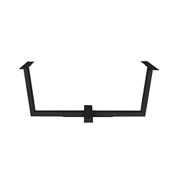 STF-0005-1 Stalen onderstel voor hoekbank of meubels, zwart metalen frame, moderne meubelonderdelen, stevige constructie, design meubelaccessoire van Mokana Meubelen.