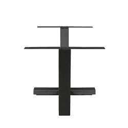 STF-0005-3 Robuuste zwarte metalen tafelbasis voor op maat gemaakte meubels, perfect voor modern interieur en horeca, met sterke constructie en strakke afwerking.