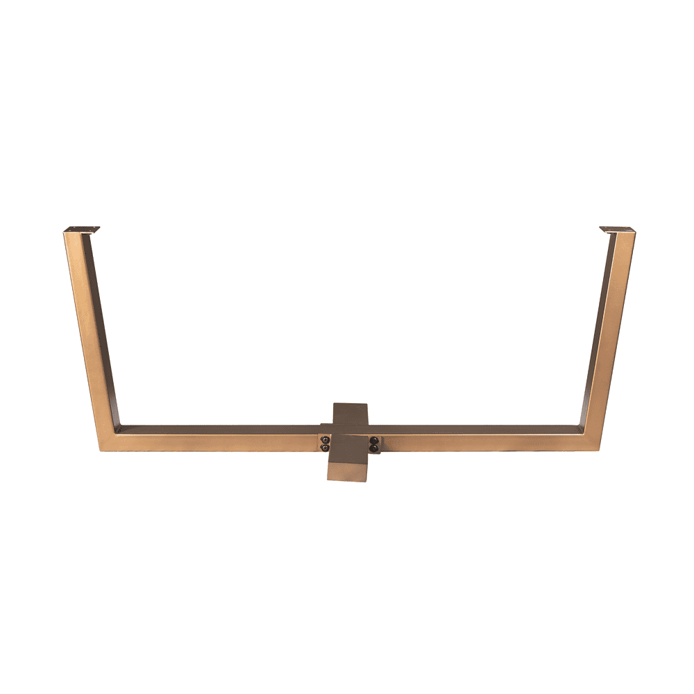 Stalen tafelonderstel voor duurzame en moderne meubelconstructie met verstelbare poten. Perfect voor maatwerk meubels, keuken- of bureau-ontwerpen met een strakke uitstraling.