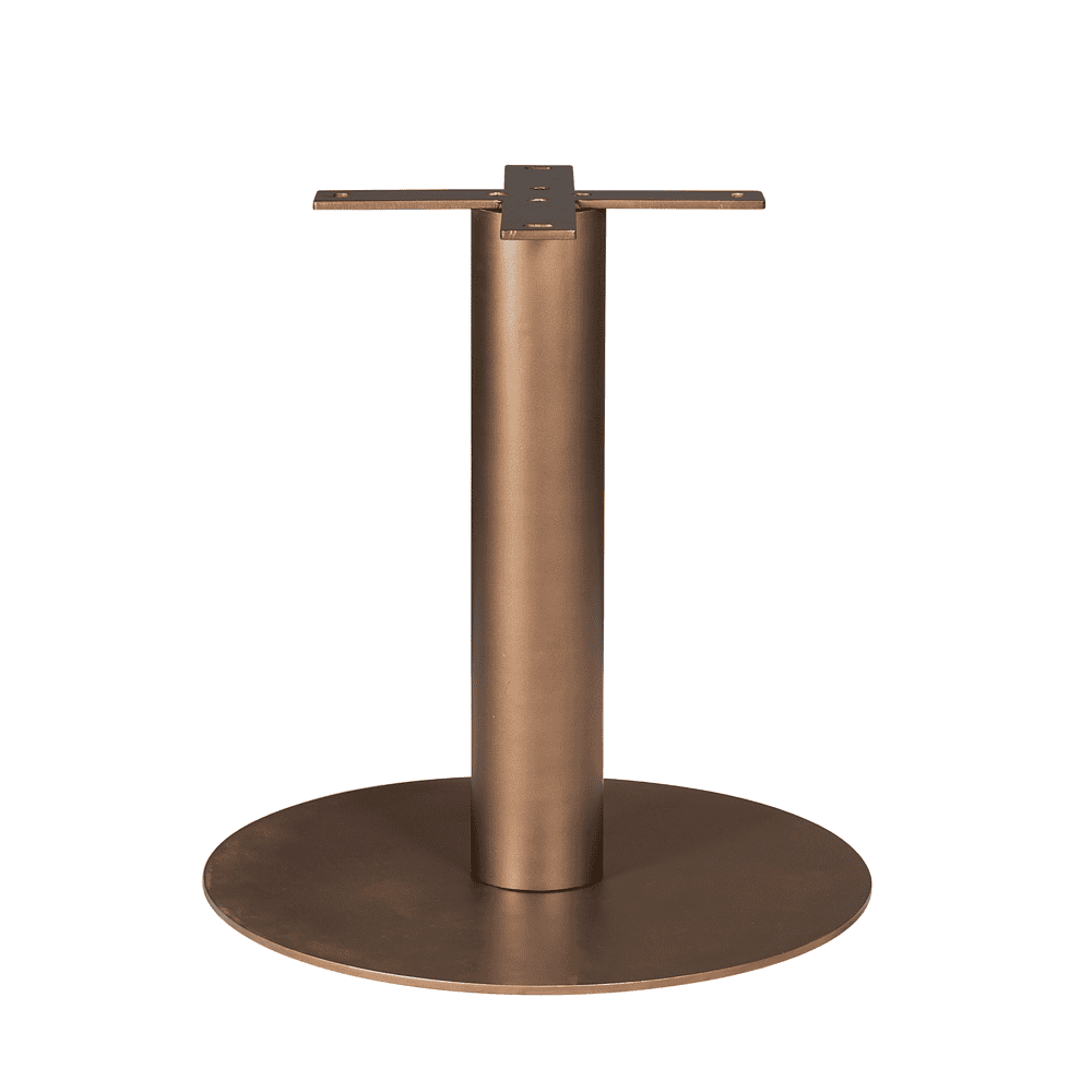 STF-0009-1 Robuuste metalen tafelvoet voor stevige en stijlvolle meubelconstructies, perfect voor horeca, kantoor of industrieel interieur, verkrijgbaar bij Mokana Meubelen.