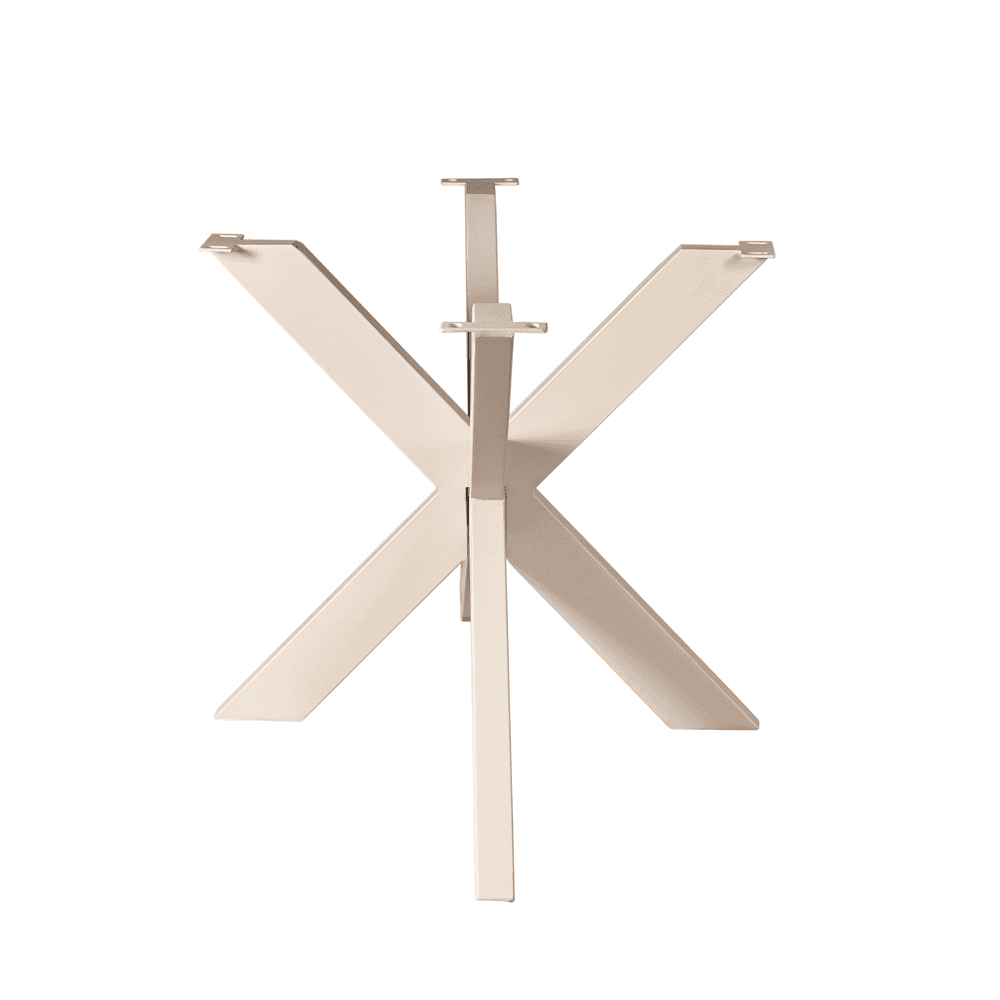 Tischfuß aus lackiertem Stahl für moderne Möbel, skandinavisches Design, robust und stilvoll, geeignet für Esstische und Arbeitstische.