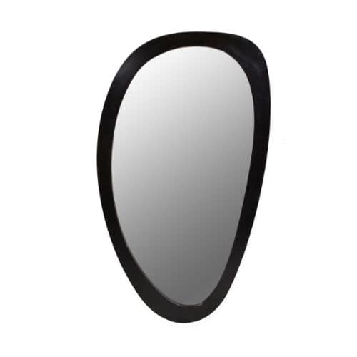 STF-0132-1 Reflecterende wandspiegel met zwarte rand, modern design voor woonkamer en hal.