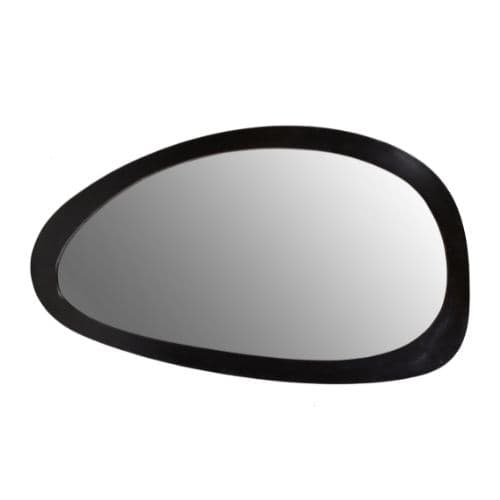 STF-0132-2 Reflecterend bijwerkspiegel met zwarte rand, modern ontwerp, ideaal voor de montage in badkamer, slaapkamer of hallway, ontworpen door Mokana Meubelen.