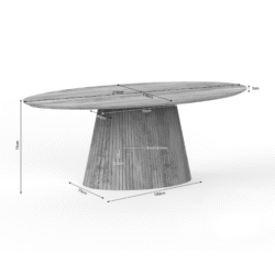 Eettafel Solana | 210 cm | Naturel | Ovaal
